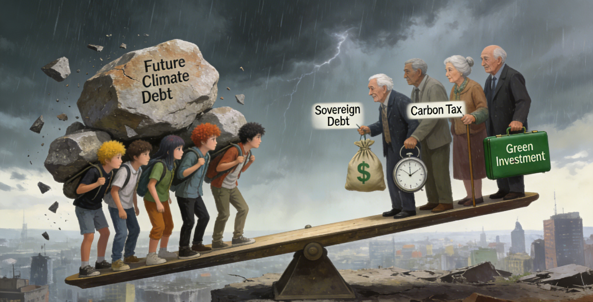 The Climate Bill Comes Due: The Intergenerational Arithmetic of Financing Our Survival